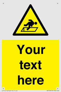 Custom Warning Hatch Sign